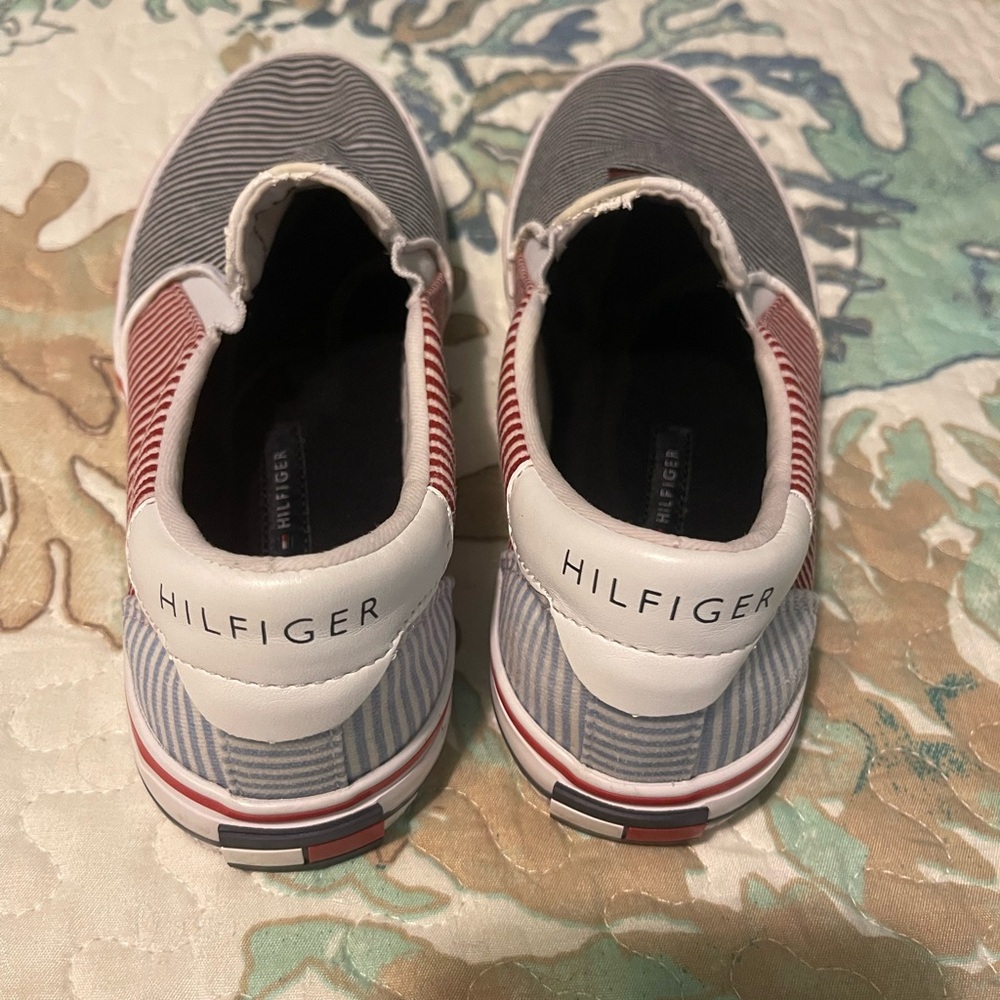 Tommy Hilfiger Striped Slip-Ons‎ red, white,& blue - Picture 2 of 7